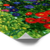 Gustav Klimt - Bauernhof mit Sonnenblumen Poster (Ecke)