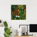 Gustav Klimt - Bauernhof mit Sonnenblumen Poster<br><div class="desc">Kunstmalerei von Gustav Klimt,  Bauernhof mit Sonnenblumen</div>