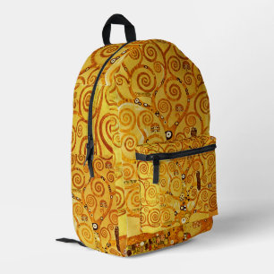 Gustav Klimt Baum des Lebens: Art Nouveau Symbolis Bedruckter Rucksack