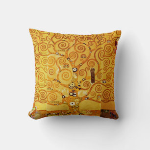 Gustav Klimt Baum des Lebens: Art Nouveau Symbolis Kissen