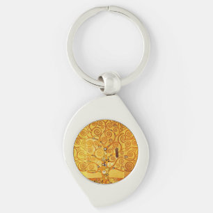 Gustav Klimt Baum des Lebens: Art Nouveau Symbolis Schlüsselanhänger