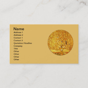 Gustav Klimt Baum des Lebens: Art Nouveau Symbolis Visitenkarte