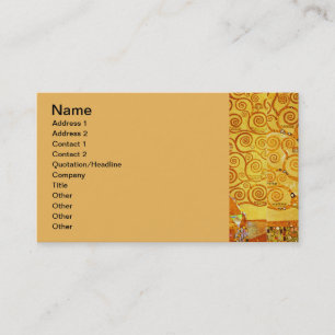 Gustav Klimt Baum des Lebens: Art Nouveau Symbolis Visitenkarte