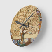 Gustav Klimt Baum des Lebens Runde Wanduhr (Winkel)