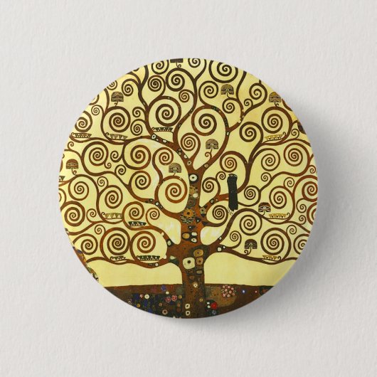 Gustav Klimt Baum-Knopf Button (Vorderseite)