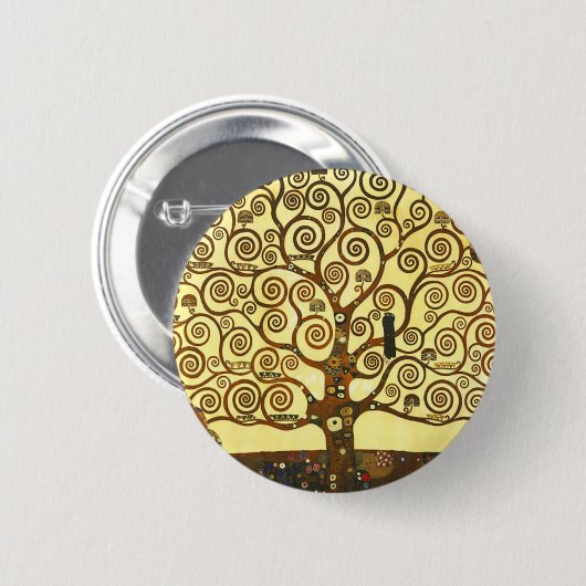 Gustav Klimt Baum-Knopf Button (Vorne & Hinten)