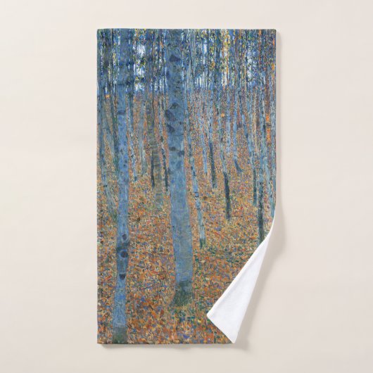 Gustav Klimt Beech Tree Forest Grove Badhandtuch Set (Handtuch)