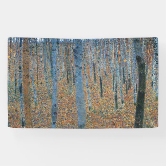 Gustav Klimt Beech Tree Forest Grove Banner (Horizontal)