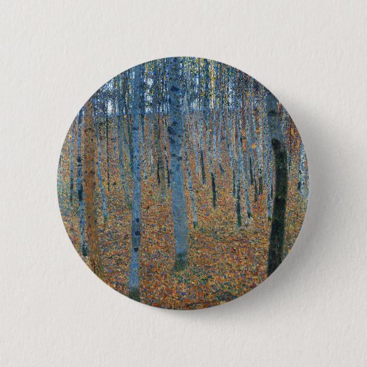 Gustav Klimt Beech Tree Forest Grove Button (Vorderseite)