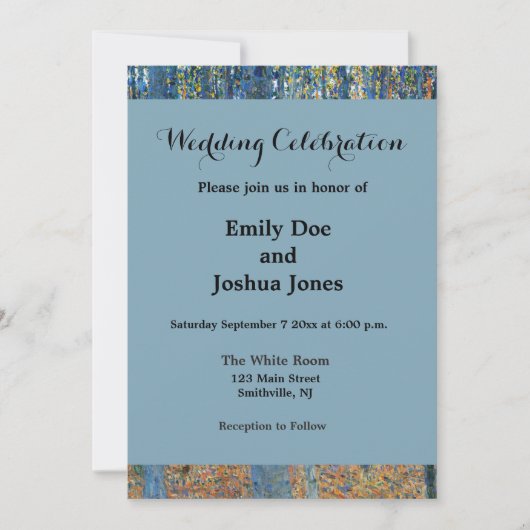 Gustav Klimt Beech Tree Forest Grove Einladung (Vorderseite)