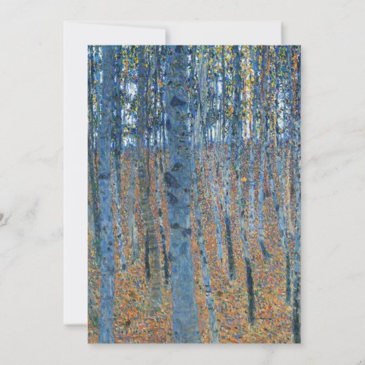 Gustav Klimt Beech Tree Forest Grove Einladung (Rückseite)