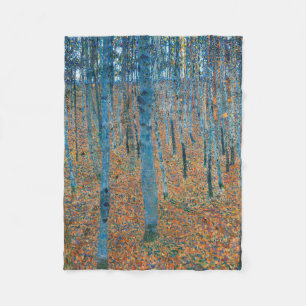 Gustav Klimt Beech Tree Forest Grove Fleecedecke