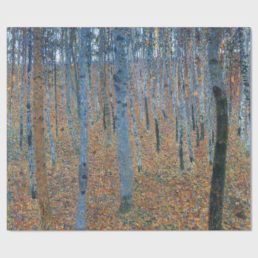 Gustav Klimt Beech Tree Forest Grove Geschenkpapier (Flach)