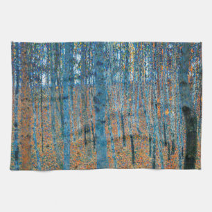 Gustav Klimt Beech Tree Forest Grove Geschirrtuch