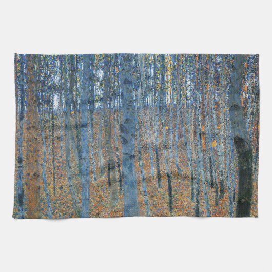 Gustav Klimt Beech Tree Forest Grove Geschirrtuch (Horizontal)