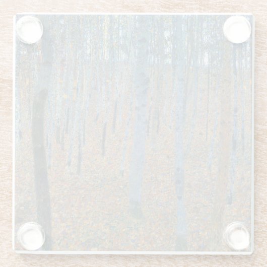 Gustav Klimt Beech Tree Forest Grove Glasuntersetzer (Rückseite)
