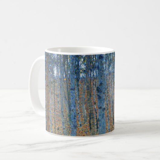 Gustav Klimt Beech Tree Forest Grove Kaffeetasse (Vorderseite Links)