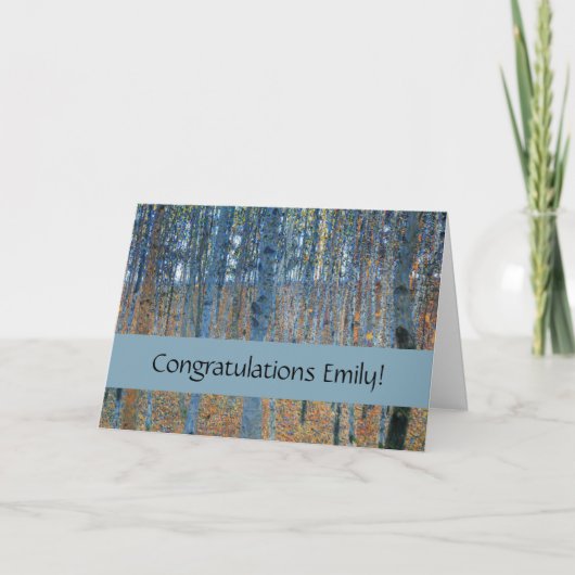 Gustav Klimt Beech Tree Forest Grove Karte (Vorderseite)