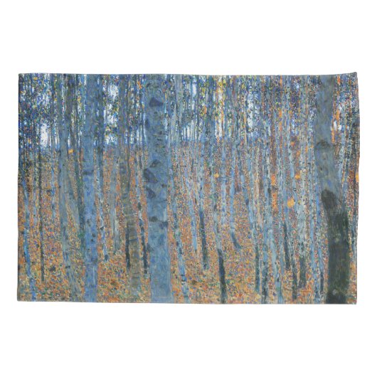 Gustav Klimt Beech Tree Forest Grove Kissenbezug (Rückseite)