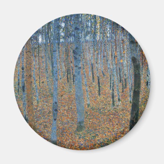 Gustav Klimt Beech Tree Forest Grove Magnet (Vorne)