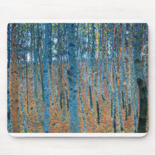 Gustav Klimt Beech Tree Forest Grove Mousepad