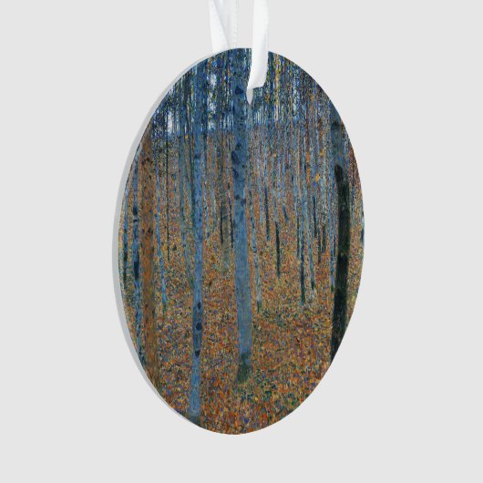 Gustav Klimt Beech Tree Forest Grove Ornament (Vorderseite)
