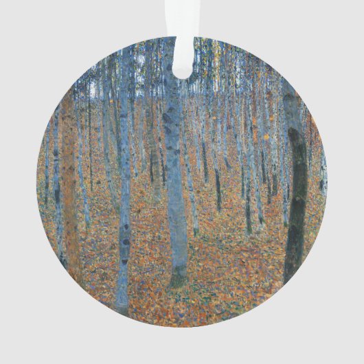 Gustav Klimt Beech Tree Forest Grove Ornament (Rückseite)