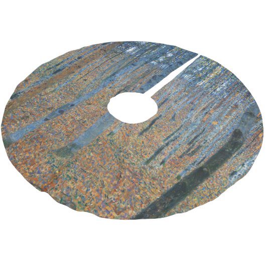 Gustav Klimt Beech Tree Forest Grove Polyester Weihnachtsbaumdecke (Schrägansicht)