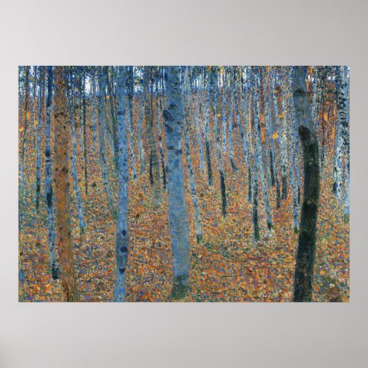 Gustav Klimt Beech Tree Forest Grove Poster (Vorne)
