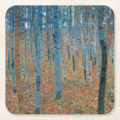 Gustav Klimt Beech Tree Forest Grove Rechteckiger Pappuntersetzer (Vorderseite)