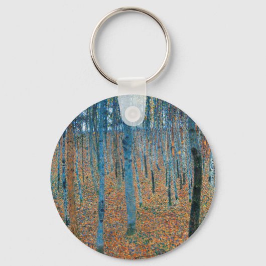 Gustav Klimt Beech Tree Forest Grove Schlüsselanhänger (Vorderseite)