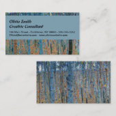 Gustav Klimt Beech Tree Forest Grove Visitenkarte (Vorne/Hinten)