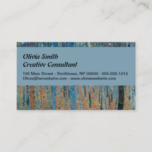 Gustav Klimt Beech Tree Forest Grove Visitenkarte