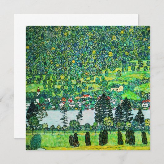 Gustav Klimt - Bergbahn bei Unterach Dankeskarte (Vorne/Hinten)