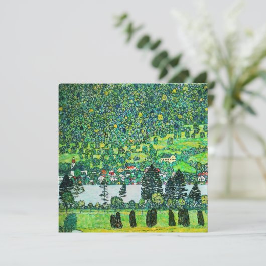 Gustav Klimt - Bergbahn bei Unterach Dankeskarte (Stehend Vorderseite)