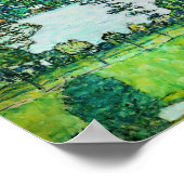 Gustav Klimt - Bergbahn bei Unterach Poster (Ecke)