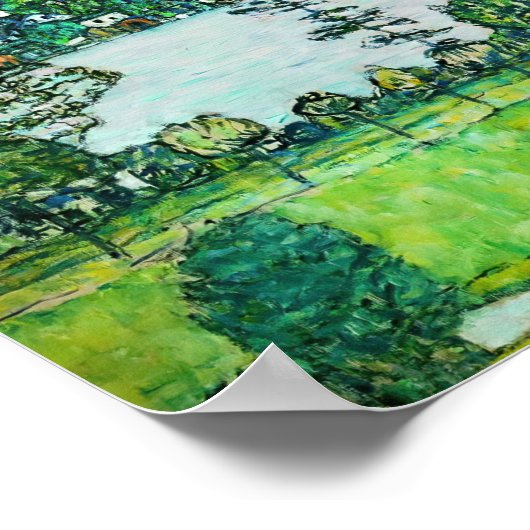 Gustav Klimt - Bergbahn bei Unterach Poster (Ecke)