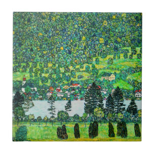 Gustav Klimt - Berghang in Unterach Fliese