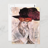 Gustav Klimt berühmtes Bild, Der Schwarze Hut Postkarte (Vorne/Hinten)