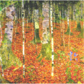 Gustav Klimt Birch Trees Aufkleber (Vorderseite)