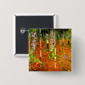 Gustav Klimt Birch Trees Button (Vorne & Hinten)