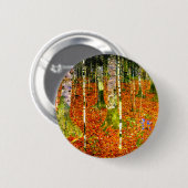 Gustav Klimt Birch Trees Button (Vorne & Hinten)