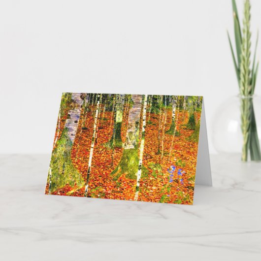 Gustav Klimt Birch Trees Einladung (Rückseite)