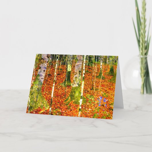 Gustav Klimt Birch Trees Einladung (Vorderseite)