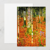 Gustav Klimt Birch Trees Einladung (Vorne/Hinten)