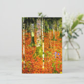 Gustav Klimt Birch Trees Einladung (Stehend Vorderseite)
