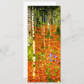 Gustav Klimt Birch Trees Einladung (Vorne/Hinten)
