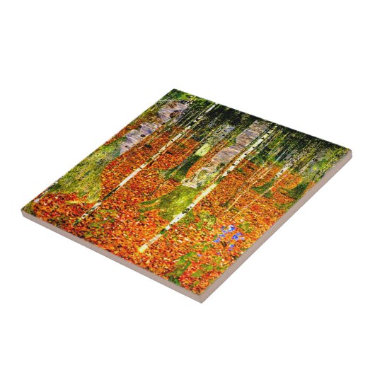 Gustav Klimt Birch Trees Fliese (Seite)