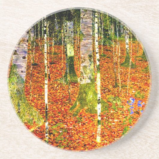 Gustav Klimt Birch Trees Getränkeuntersetzer (Vorne)