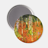 Gustav Klimt Birch Trees Magnet (Vorderseite/Rückseite)